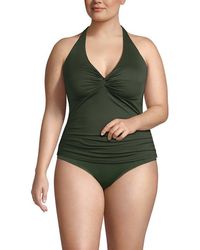 Lands' End - Twist Halter Tankini Top - Lyst