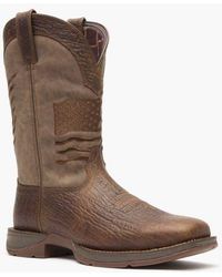 Durango - Distressed Flag Embroidery Western Boot - Lyst