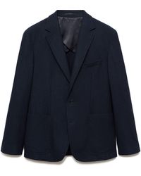 Mango - Slim Fit Micro Houndstooth Wool Blend Sport Coat - Lyst
