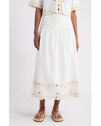 Rails - Sol Embroidered Eyelet Cotton Skirt - Lyst