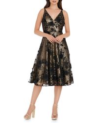Dress the Population - Elisa Floral Sequin Fit & Flare Dress - Lyst