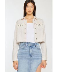Kancan - Ellie Cropped Denim Jacket - Lyst