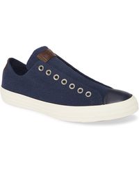 red laceless converse