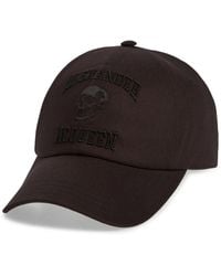 Alexander McQueen - Varsity Skull Logo Embroidered Baseball Cap - Lyst