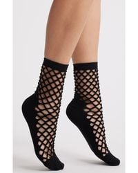 Stems - Netted Crew Socks - Lyst