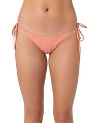 O'neill Sportswear - Saltwater Solids Maracas Side Tie Bikini Bottoms - Lyst