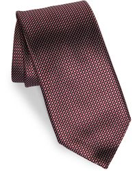 Zegna - Paglie Small Weave Mulberry Silk Tie - Lyst