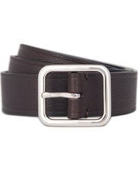 Vince - Pebbled Leather Belt - Lyst