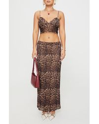 Princess Polly - Exuberant Leopard Print Mesh Crop Top & Maxi Skirt Set - Lyst
