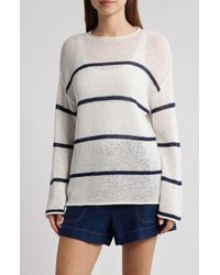 Rails - Evangeline Stripe Cotton & Linen Blend Sweater - Lyst