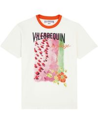 Vilebrequin - Cotton T-shirt La Plage From The Sky - Lyst