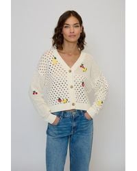 Central Park West - Darcy Open Stitch Embroidered Cardigan - Lyst