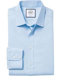 Charles Tyrwhitt - Non-Iron Poplin Slim Fit Shirt Double Cuff - Lyst