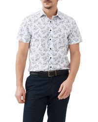 Rodd & Gunn - Hildersden Floral Print Short Sleeve Cotton Button-up Shirt - Lyst