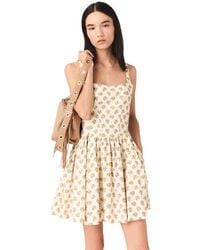 Maje - Short Flared Patterned Dress - Lyst