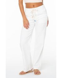 Roxy - Sunset Dream Twill Wide Leg Pants - Lyst