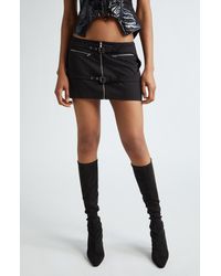 Miaou - Gianna Double Belted Miniskirt - Lyst