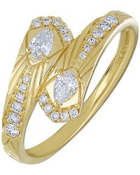Bony Levy - Cleo 18K Diamond Crossover Ring - Lyst