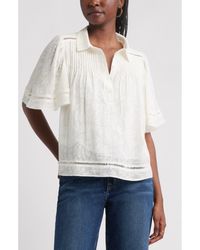 Treasure & Bond - Flutter Sleeve Popover Top - Lyst