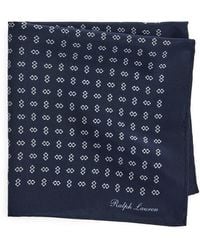 Ralph Lauren - Linked Diamond Deco Print Silk Pocket Square - Lyst