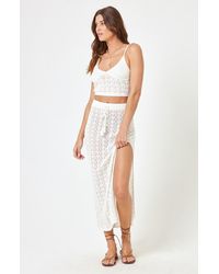 L*Space - Sweet Talk Open Stitch Cover-up Midi Skirt - Lyst