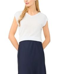 Halogen® - V-Neck Cap Sleeve Sweater Vest - Lyst