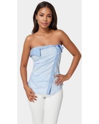 Bebe - Ruched Asymmetric Top - Lyst