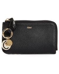 Chloé - Alphabet Zip Leather Card Holder - Lyst