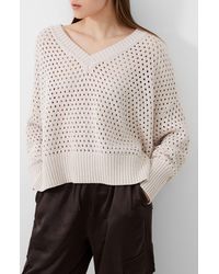 French Connection - Nini Open Stitch Sweater - Lyst