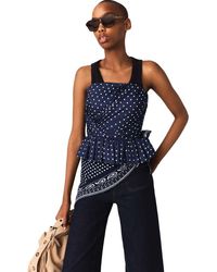 Maje - Patterned Bustier Top - Lyst