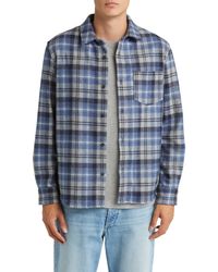 A.P.C. - New Valerian Plaid Wool Blend Flannel Button-up Shirt - Lyst
