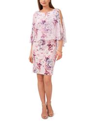 Chaus - Floral Notch Overlay Dress - Lyst