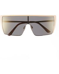 BP. - 60mm Flat Top Rimless Shield Sunglasses - Lyst