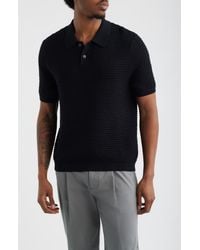 Open Edit - Texture Knit Polo Top - Lyst