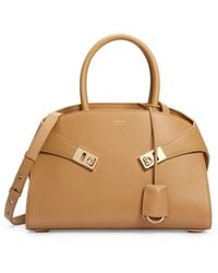 Ferragamo - Hug Small Leather Top-handle Bag - Lyst