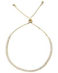 Argento Vivo Sterling Silver - Cubic Zirconia Tennis Bolo Bracelet - Lyst