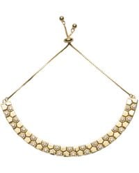 Argento Vivo Sterling Silver - Double Row Cubic Zirconia Slider Bracelet - Lyst