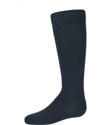 Memoi - Ribbed Classic Solid-Color Knee High Sock - Lyst
