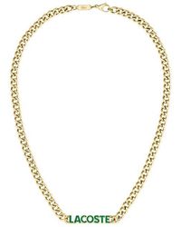 Lacoste - Script Necklace - Lyst