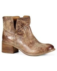Diba True - Walnut Grove Distressed Leather Pull-On Western Bootie - Lyst