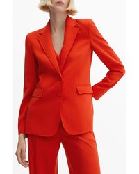 Mango - Straight Fit Suit Blazer - Lyst