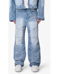 MNML - Paneled Moto Denim Jeans - Lyst