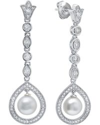 Crislu - X Andrew Prince Crystal & Cultured Pearl Drop Earrings - Lyst
