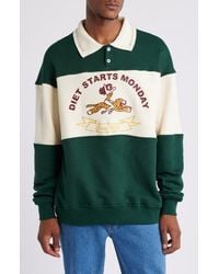 DIET STARTS MONDAY - Cheetah Embroidered Colorblock Cotton Graphic Rugby Shirt - Lyst