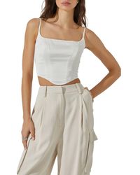 Astr - Satin Corset Camisole - Lyst