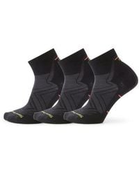 Smartwool - Run 3-Pack Zero Cushion Ankle Socks - Lyst
