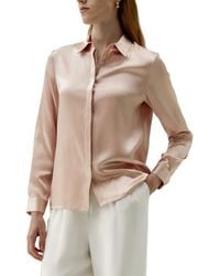 LILYSILK - Basic Concealed Placket Silk Shirt - Lyst