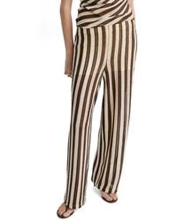 Mango - Stripe Open Stitch Knit Pants - Lyst