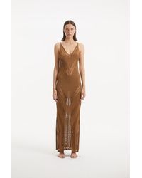 Moeva - Mimi Mesh Knitted Maxi Dress - Lyst