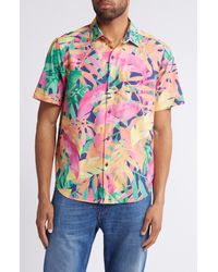 Tommy Bahama - Bahama Coast Feeling Rowdy Botanic Print Short Sleeve Stretch Button-up Shirt - Lyst